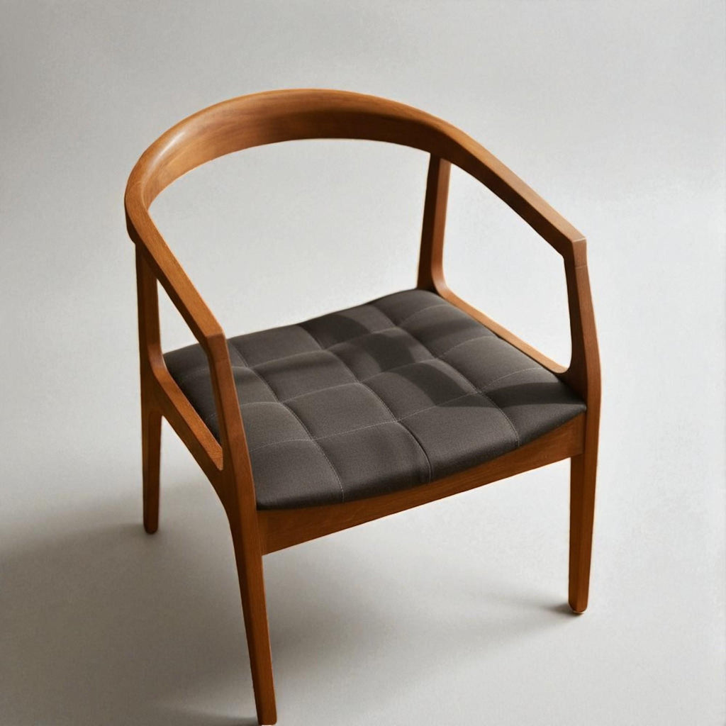 Modern Dining Chair with Wooden Arms – Stylish Kitchen & Living Room Seating
