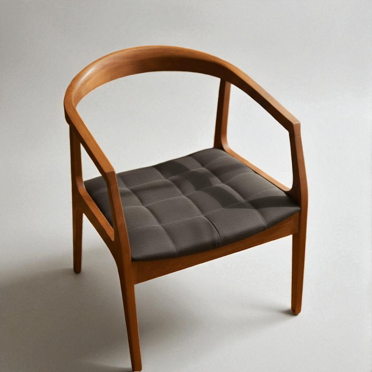 Modern Dining Chair with Wooden Arms – Stylish Kitchen & Living Room Seating