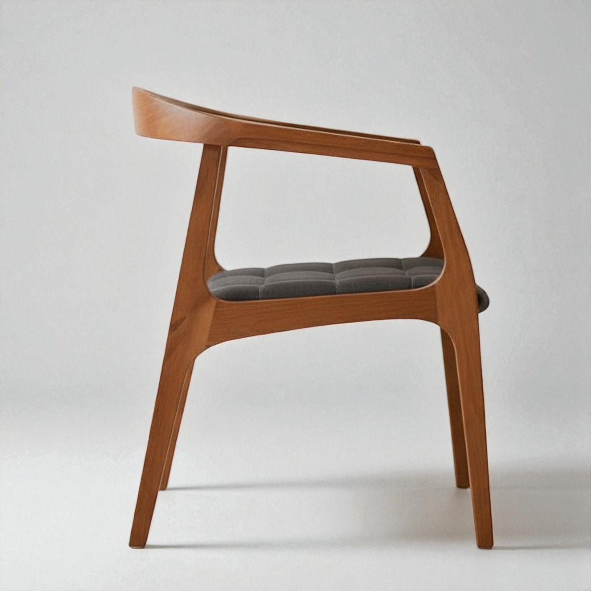 Modern Dining Chair with Wooden Arms – Stylish Kitchen & Living Room Seating