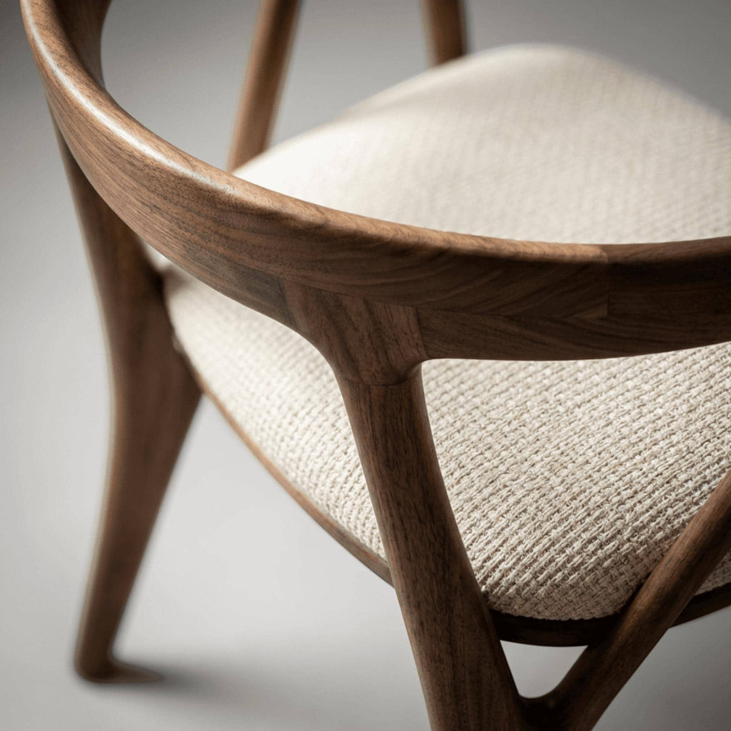 Handmade Wooden Chair: Solid Walnut Chair for Kitchen or Dining Room