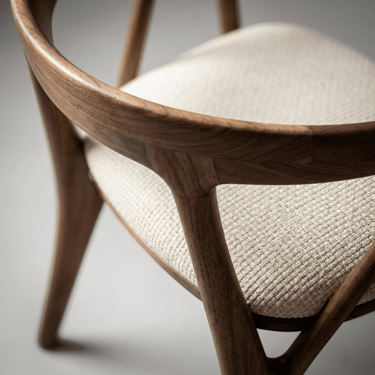 Handmade Wooden Chair: Solid Walnut Chair for Kitchen or Dining Room