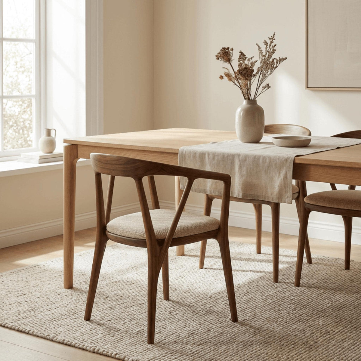 Handmade Wooden Chair: Solid Walnut Chair for Kitchen or Dining Room