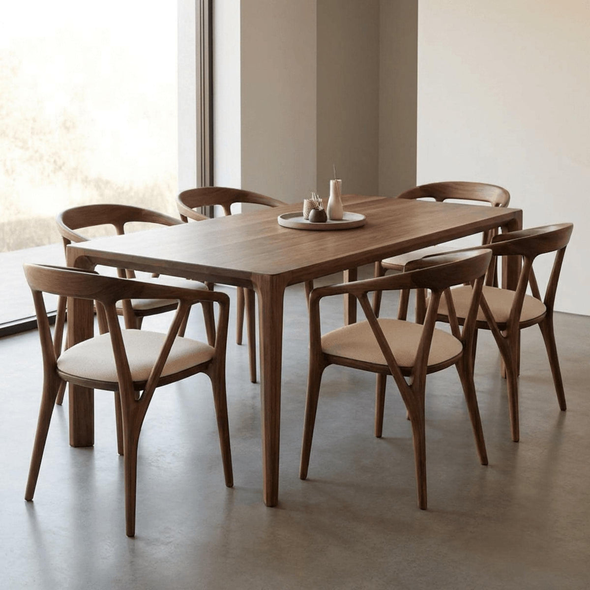 Handmade Wooden Chair: Solid Walnut Chair for Kitchen or Dining Room