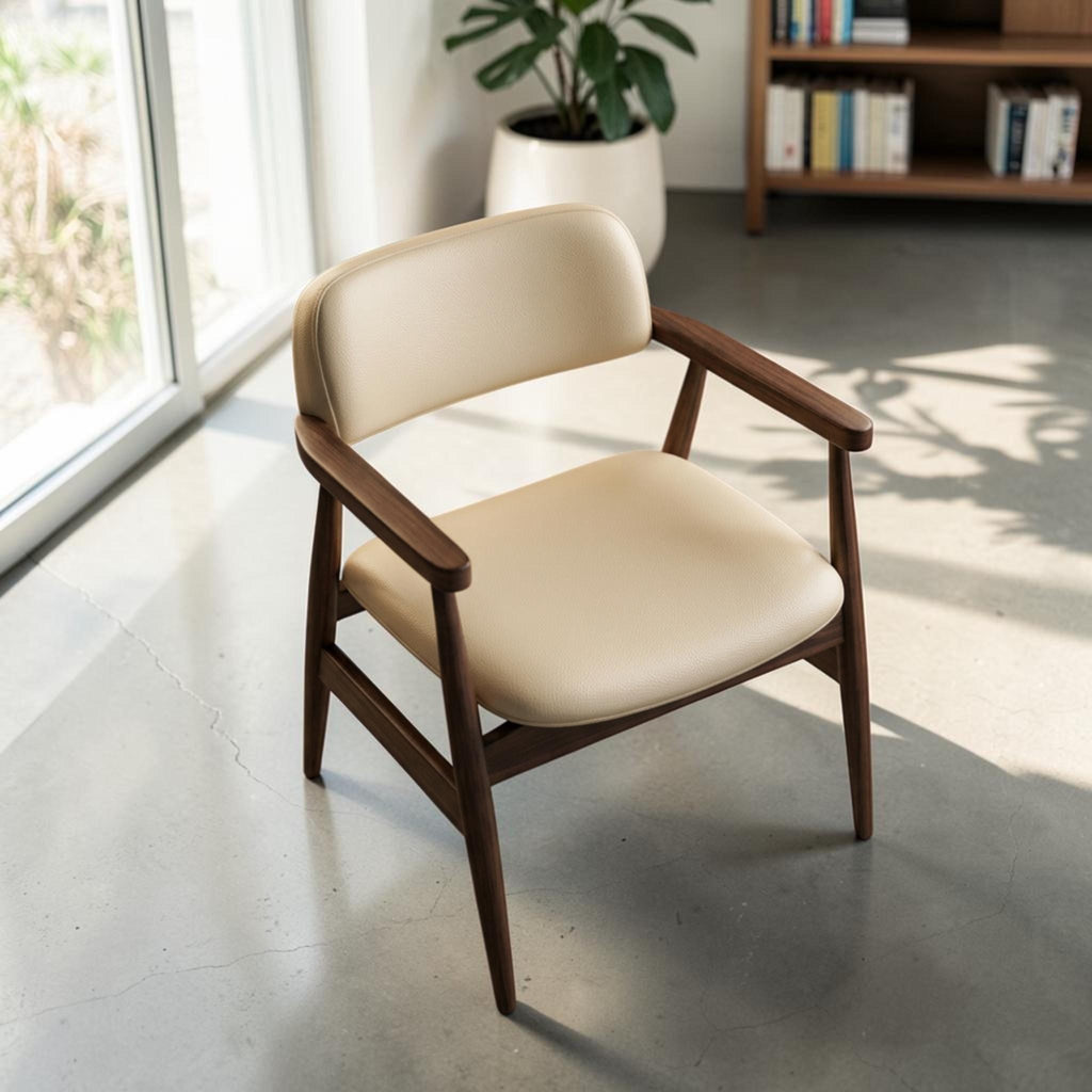 Handmade Solid Wood Dining Chair, Modern Kitchen & Living Room Chair Wooden Armchair