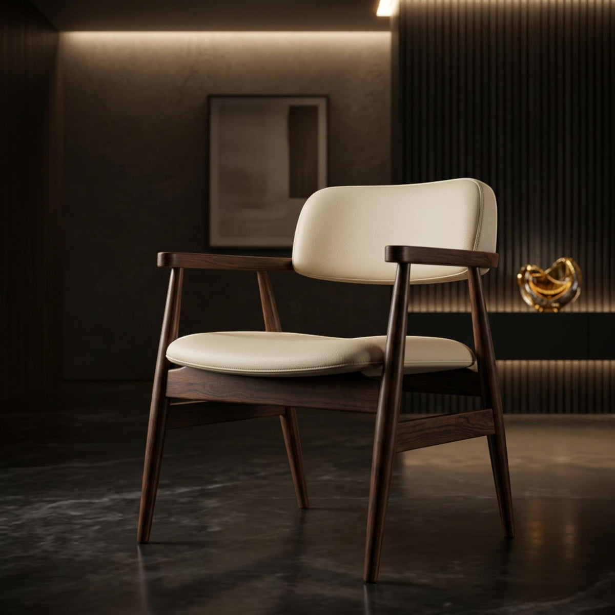 Handmade Solid Wood Dining Chair, Modern Kitchen & Living Room Chair Wooden Armchair