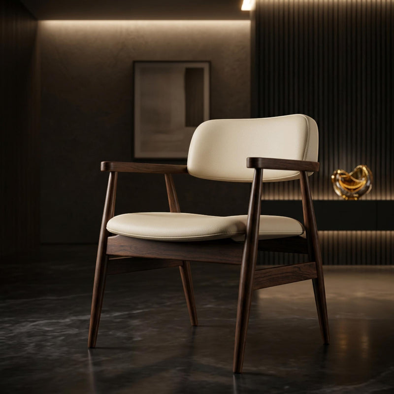 Handmade Solid Wood Dining Chair, Modern Kitchen & Living Room Chair Wooden Armchair
