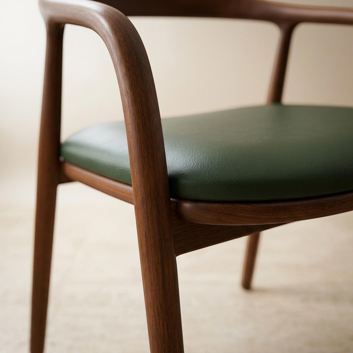 Handcrafted Walnut Dining Chair: Mid-Century Modern Kitchen Seating