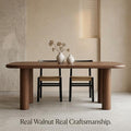 Custom Walnut Dining Table: Handcrafted Solid Wood Kitchen Furniture