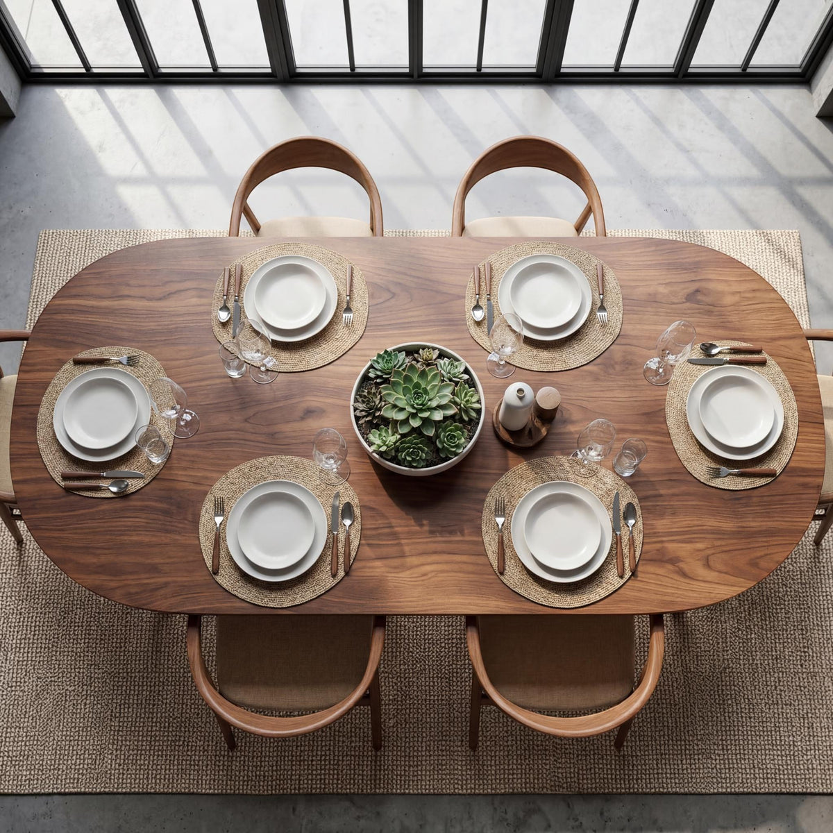 Solid Walnut Dining Table | Handcrafted Elegance, Refined Form, Timeless Luxury