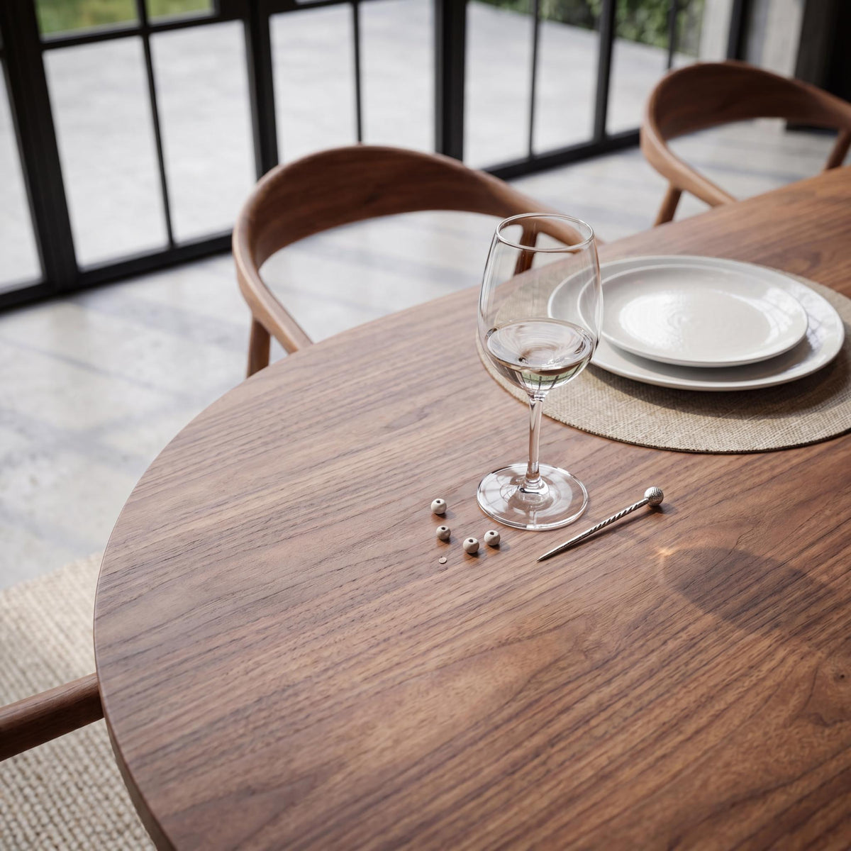 Solid Walnut Dining Table | Handcrafted Elegance, Refined Form, Timeless Luxury