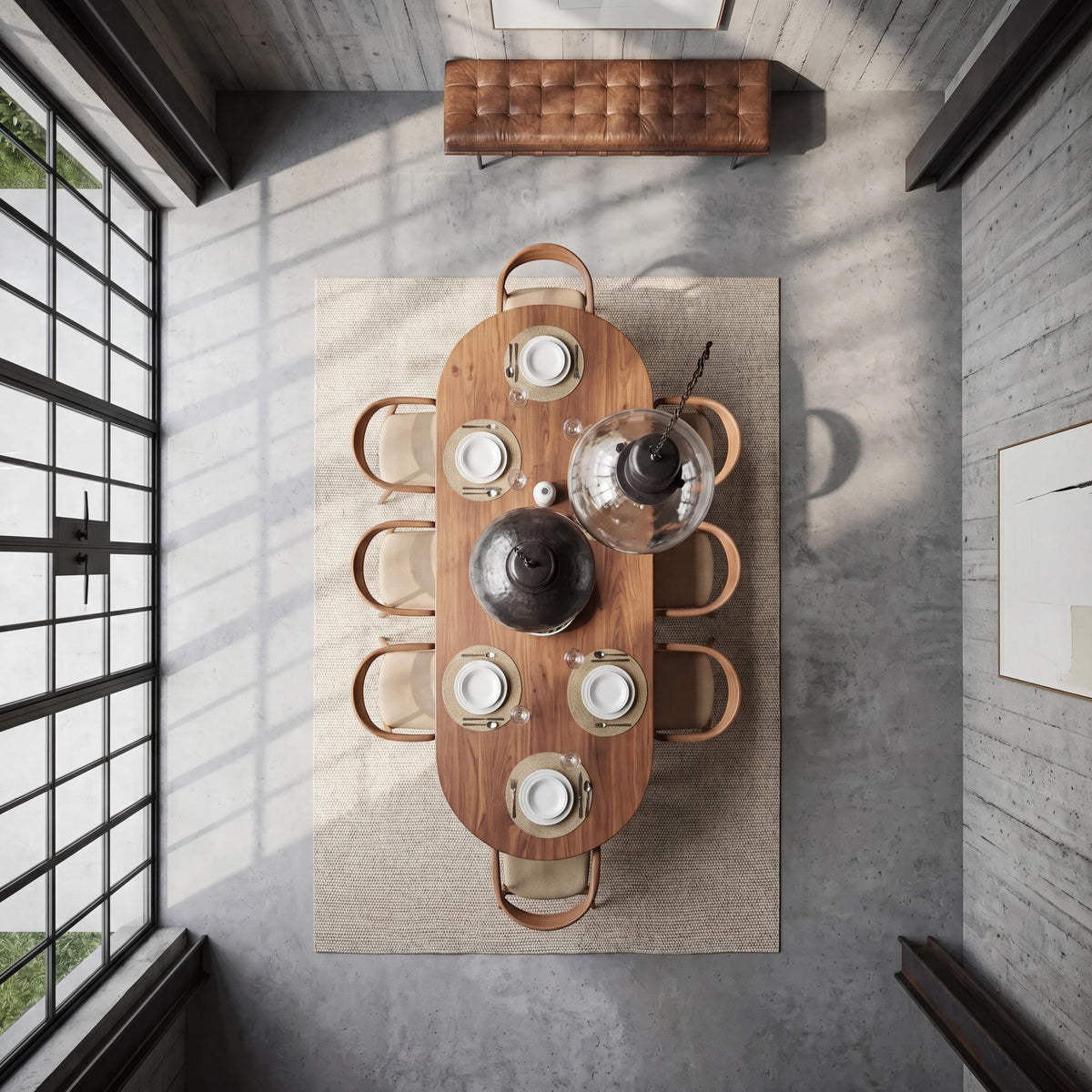 Solid Walnut Dining Table | Handcrafted Elegance, Refined Form, Timeless Luxury