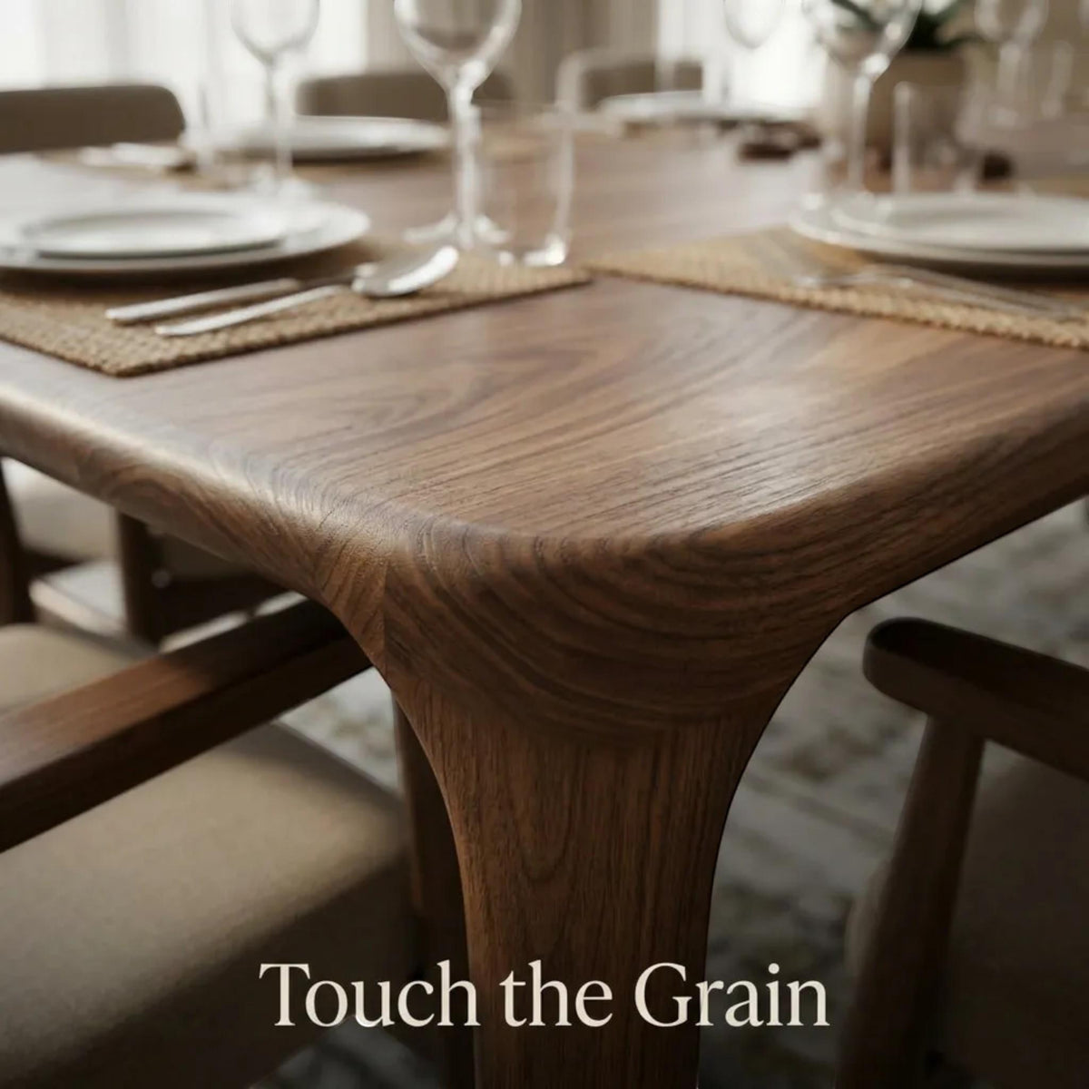 Handcrafted Walnut Dining Table: Rustic Farmhouse Kitchen