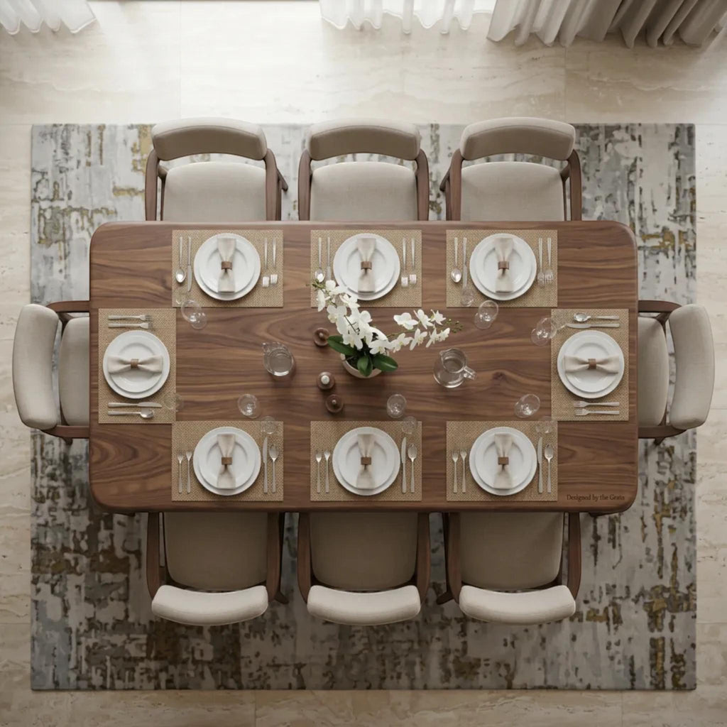 Handcrafted Walnut Dining Table: Rustic Farmhouse Kitchen