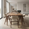 Handmade Walnut Modern Dining Table: Solid Wood Kitchen Furniture