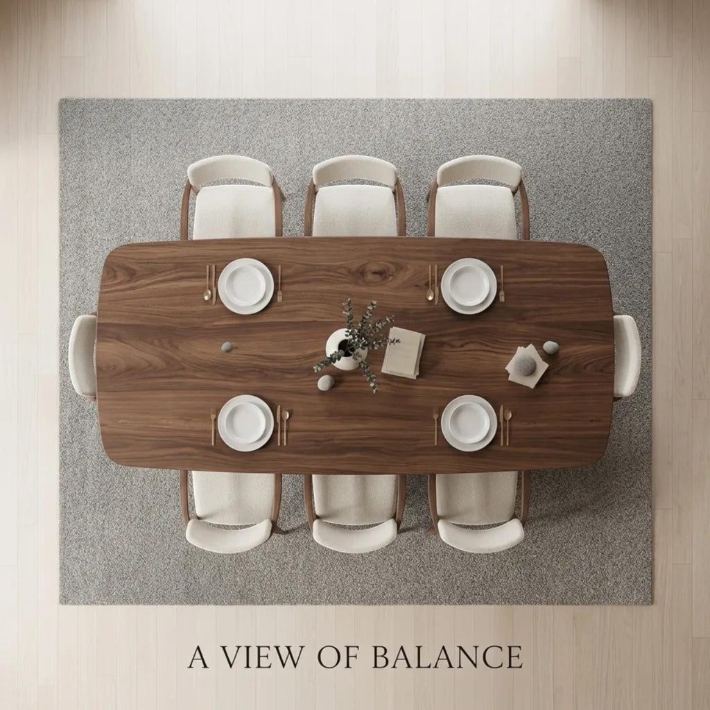 Handmade Walnut Dining Table, Round Legs, Custom Rustic Modern Kitchen Furniture