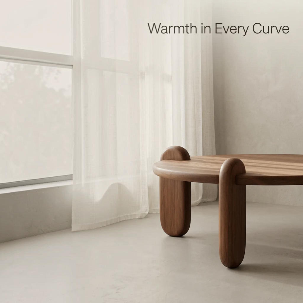 Handmade Solid Walnut Coffee Table – Modern Minimalist Living Room Furniture