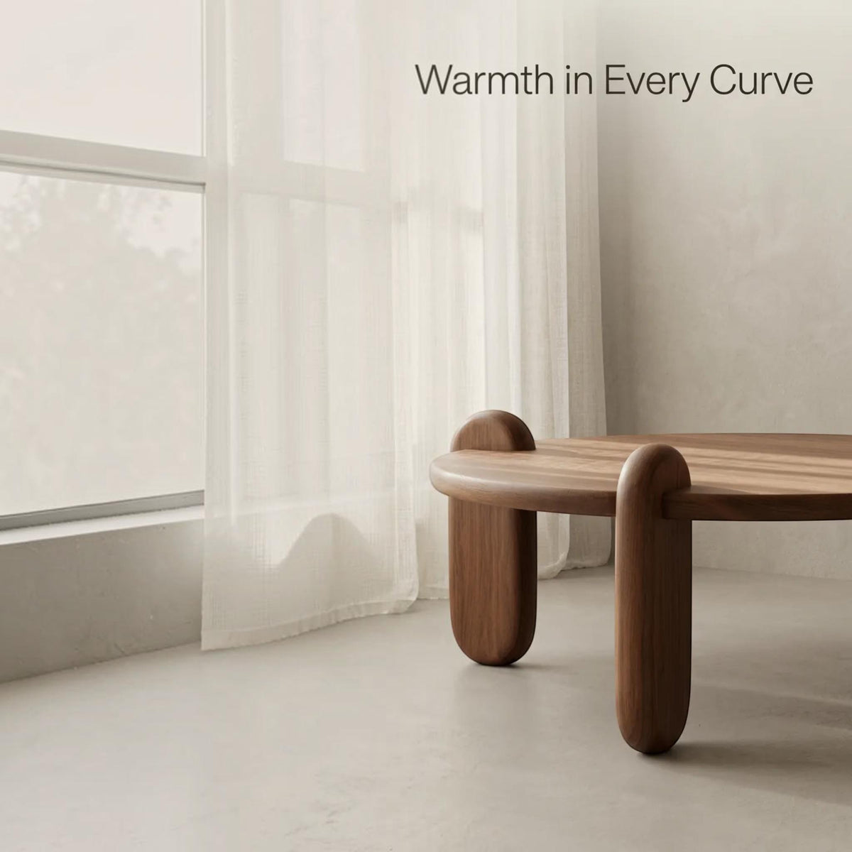Handmade Solid Walnut Coffee Table – Modern Minimalist Living Room Furniture