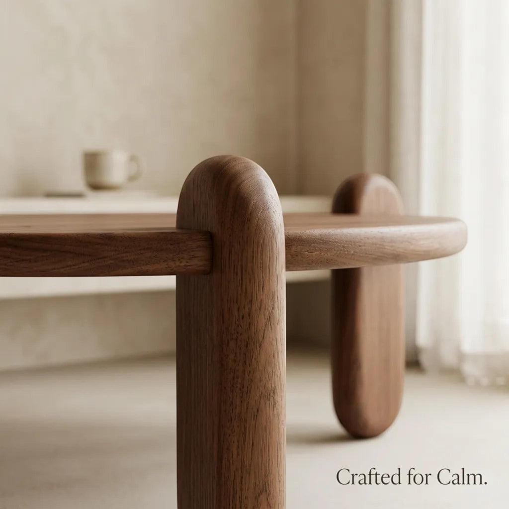 Handmade Solid Walnut Coffee Table – Modern Minimalist Living Room Furniture