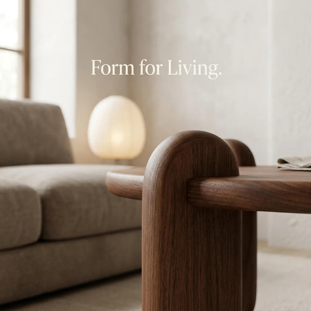 Handmade Solid Walnut Coffee Table – Modern Minimalist Living Room Furniture