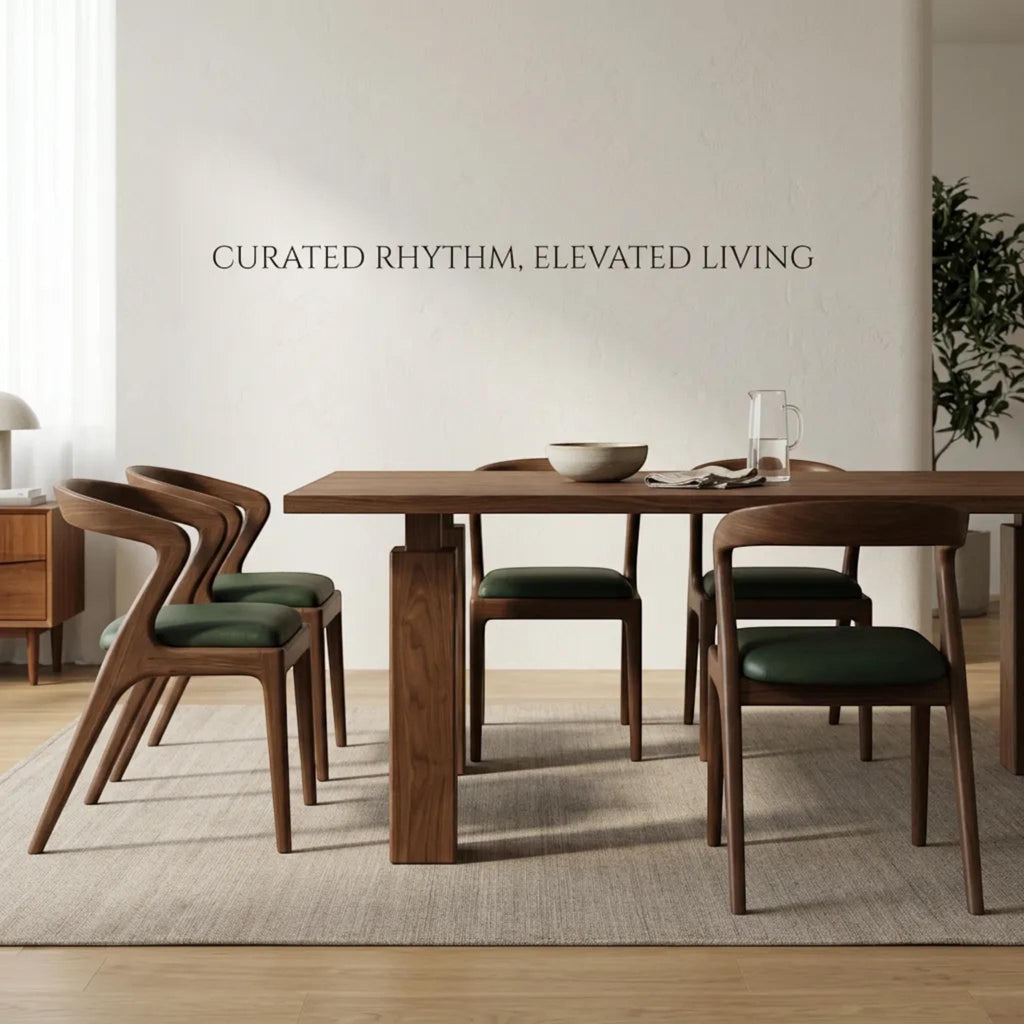 Handcrafted Solid Walnut Dining Table – Custom Sizes, Natural Finish, Luxury Modern Furniture