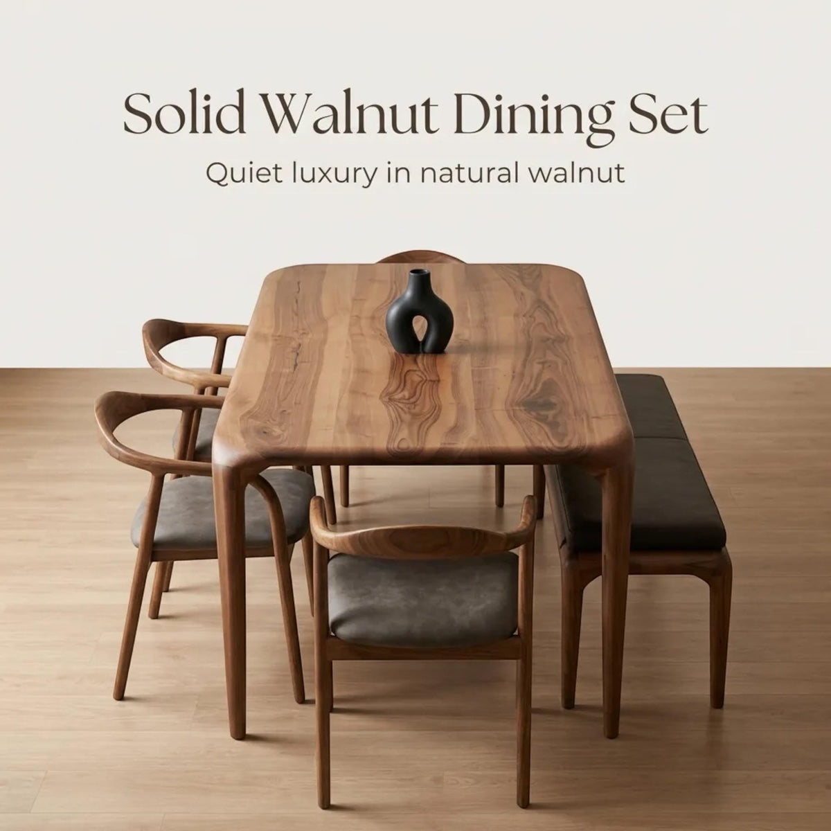 Dining Table Solid Wood Modern Rustic Kitchen Dining Room Furniture Seating Family Gatherings