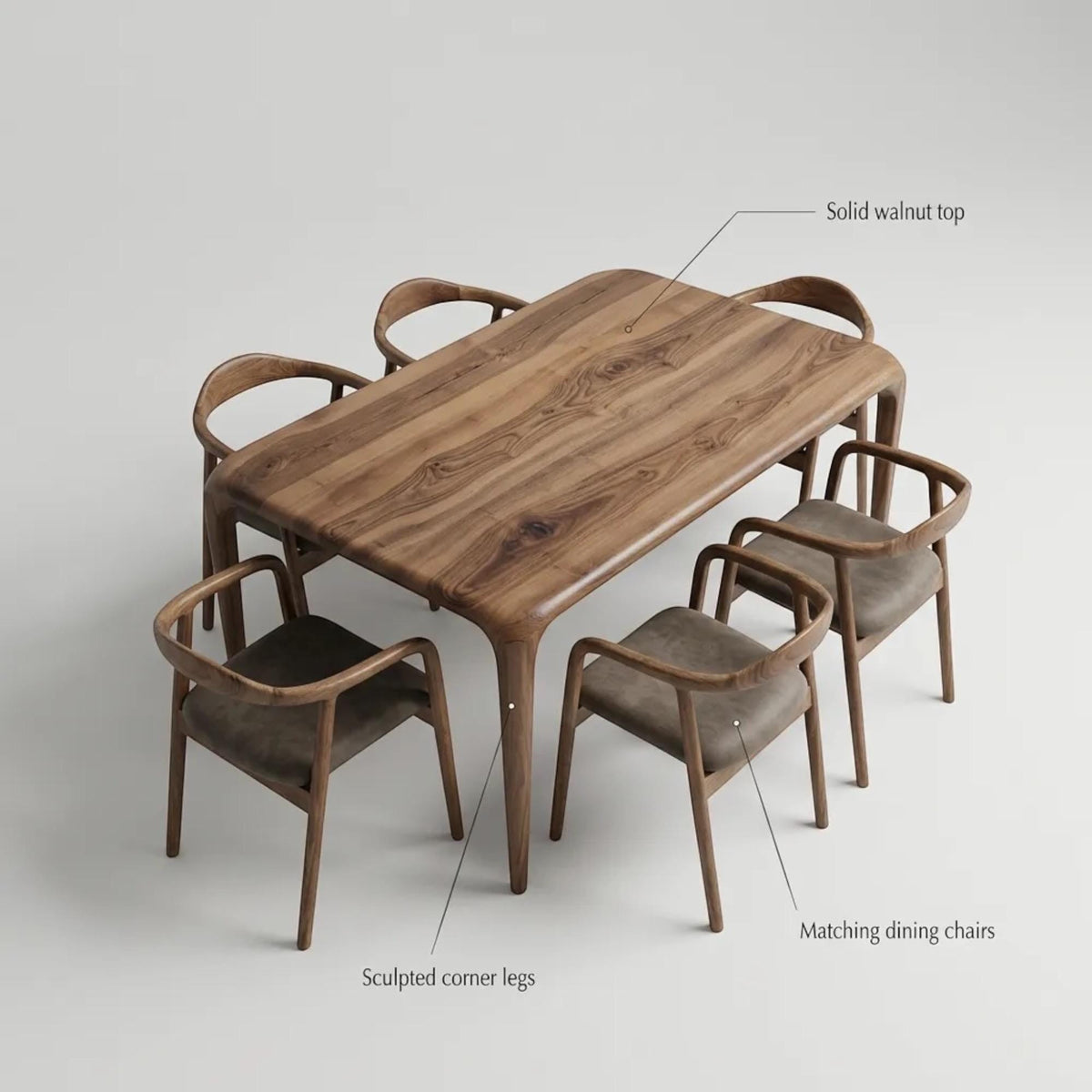 Dining Table Solid Wood Modern Rustic Kitchen Dining Room Furniture Seating Family Gatherings