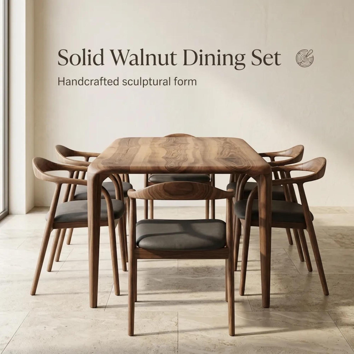 Dining Table Solid Wood Modern Rustic Kitchen Dining Room Furniture Seating Family Gatherings